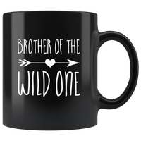 Brother Of The Wild One Black Coffee Mug