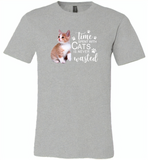 Time spent with cats is never wasted version - Canvas Unisex USA Shirt