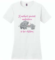 A mother's greatest masterpiece in her children elephant mom and baby - Distric Made Ladies Perfect Weigh Tee