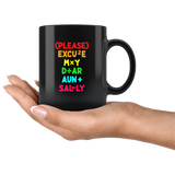 Please Excuse My Dear Aunt Sally Math Black coffee mug