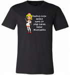 Feeling Cute might have to play cards later nurselife funny nurse - Canvas Unisex USA Shirt