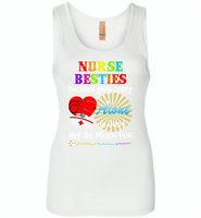 Nurse besties because going cazy alone is just not as much fun - Womens Jersey Tank
