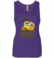 I'm the crazy bus driver your mother warned you about - Womens Jersey Tank