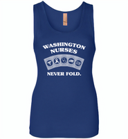 Washington Nurses Never Fold Play Cards - Womens Jersey Tank