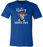 Resting heifer face cow - Canvas Unisex USA Shirt