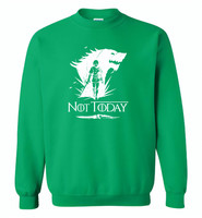 Air Arya Not Today Stark Got - Gildan Crewneck Sweatshirt