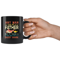 Real man to be a daddy shark vintage, dad, father's day gift coffee mug