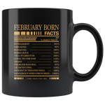 February born facts servings per container, born in February, birthday gift coffee mug