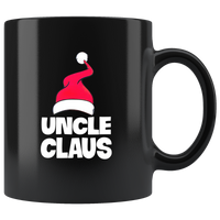 Uncle Claus Santa Hat Christmas Xmas Black coffee mug