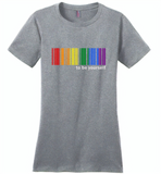 LGBT Barcode to be yourself rainbow gay pride - Distric Made Ladies Perfect Weigh Tee