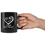 Be Kind Words Don't Rewind Black coffee mug