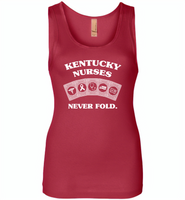 Kentucky Nurses Never Fold, Play Cards - Womens Jersey Tank