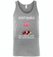 Auntimingo like normal aunt but more fabulous flamingo version - Canvas Unisex Tank
