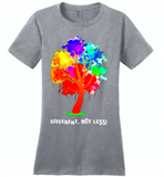 Different not less lgbt tree rainbow gay pride - Distric Made Ladies Perfect Weigh Tee