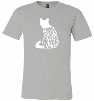 Time spent with cats is never wasted design - Canvas Unisex USA Shirt