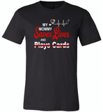 My Mommy Save Lives And Play Cards American Nurse Life - Canvas Unisex USA Shirt