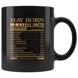 May born facts servings per container, born in May, born in May, birthday gift black coffee mug