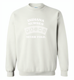 Indiana Nurses Never Fold Play Cards - Gildan Crewneck Sweatshirt
