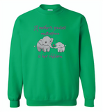 A mother's greatest masterpiece in her children elephant mom and baby - Gildan Crewneck Sweatshirt