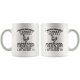 I never dream grow up to be a super cool chicken lady, am rockin it white gift coffee mug