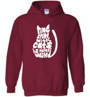 Time spent with cats is never wasted degisn - Gildan Heavy Blend Hoodie