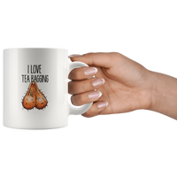 I Love Tea Bagging Funny White Coffee Mug