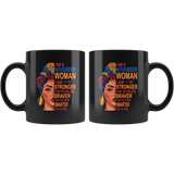 November woman I am Stronger, braver, smarter than you think, birthday gift black coffee mug