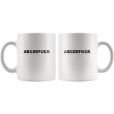 ABCDEFuck White Coffee Mug