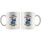 Lilo Rock Paper Scissors Throat Punch I Win Stitch White Coffee Mug