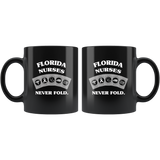 Florida Nurses Never Fold Play Cards Black Coffee Mug