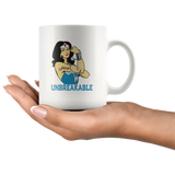 Wonder Nurse Unbreakable Strong Woman Black Coffee Mug
