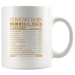 February born facts servings per container, born in February, birthday gift coffee mugs