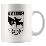 Chihuahua best friends for life white coffee mug