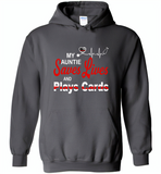 My Auntie Save Lives And Play Cards American Nurse Life - Gildan Heavy Blend Hoodie