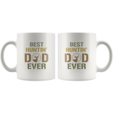 Best hunting dad ever father's day gift white coffee mug