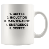 Coffee Induction Maintenance Emergence Coffee White Coffee Mug