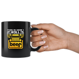 Jeep this is how I roll beer lover black coffee mug