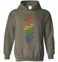 Gay rights now gay LGBT rainbow pride - Gildan Heavy Blend Hoodie