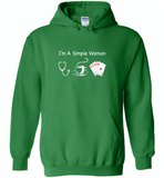 I'm A Simple Woman Who Loves Nurse Coffee and Play Cards - Gildan Heavy Blend Hoodie