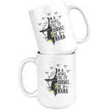 Personalized In A World Full Of Grandmas Be A Nana, Mom Grandma Halloween Gift From Grandkids Custom Name Witch White Coffee Mug
