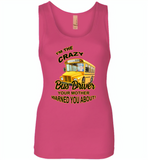 I'm the crazy bus driver your mother warned you about - Womens Jersey Tank