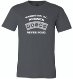 Washington, D.C. Nurses Never Fold Play Cards - Canvas Unisex USA Shirt