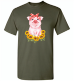 Sunflowers pig - Gildan Short Sleeve T-Shirt