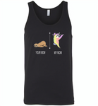 Your mom sloth my mom unicorn, mother's day gift - Canvas Unisex Tank