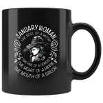 January Woman The Soul Of A Witch The Fire Lioness The Heart Hippie The Mouth Sailor gift coffee mugs