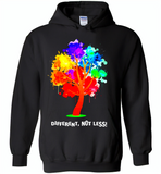 Different not less lgbt tree rainbow gay pride - Gildan Heavy Blend Hoodie