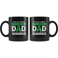 Pround Soccer dad, like normal dad but with a lot less money, papa, daddy, father's day gift coffee mug