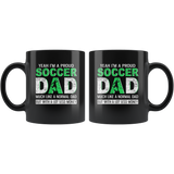 Pround Soccer dad, like normal dad but with a lot less money, papa, daddy, father's day gift coffee mug