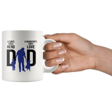Dad a son's first hero daughter's first love father's day gift white coffee mug