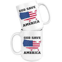 God Save America Kanye Flag White Coffee Mug